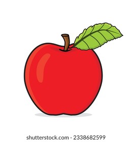 Apple. Apple fruit. apple slice. Apple cartoon vector icon design illustration