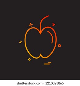 apple fruit study icon vector design
