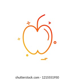apple fruit study icon vector design