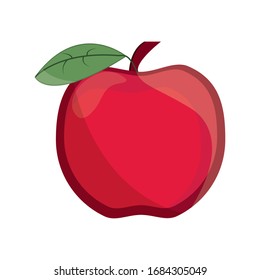 apple fruit study school education vector illustration isolated icon