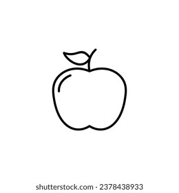 Apple fruit symbol illustration. Flat design style on white background