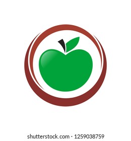 Apple fruit symbol logo design vector eps format