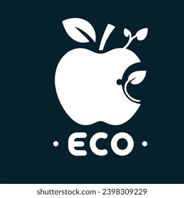Apple fruit symbol logo. Eco, health