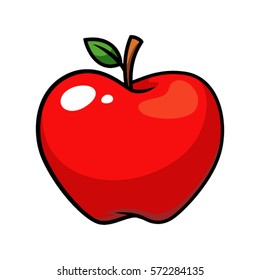 Apple fruit vector.