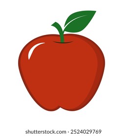 Apple fruit vector. Apples split in half. Healthy fruit Apple fruit on withe background.