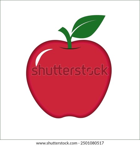 Apple fruit vector. Apples split in half. Healthy fruit Apple fruit on withe background.