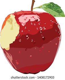 Apple fruit vector background icons