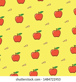 Apple fruit vector Background Pattern