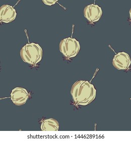 Apple fruit. Vector graphics, hand drawing.Seamless patterns