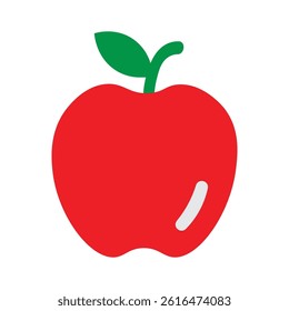 apple fruit vector, icon or logo, the design is very simple, has a red color looks very fresh and bright, you can download our vector as you wish, can be used as a logo, vector icon, background, etc. 