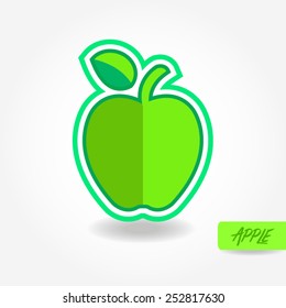 apple fruit vector illustration