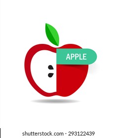 Apple , Fruit . vector illustration
