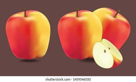 Apple fruit vector illustration arts multiple usages