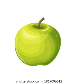 Apple fruit vector illustration in cartoon style. Healthy nutrition, organic food, vegetarian product.