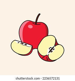 Apple Fruit vector illustration free