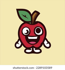 Apple fruit Vector illustration. hand drawn, Fruits icon sketch art illustration