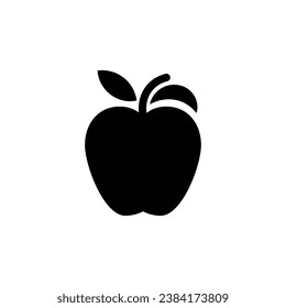 Apple fruit vector isolated icon on white background.