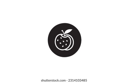 Apple fruit vector logo design