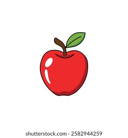 apple fruit vector type icon