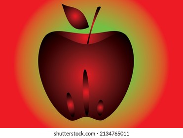 apple fruit wallpaper with mixed gradient color