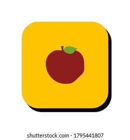 Apfelfrucht auf weißem Hintergrund. Apfelfruchtsymbol. Logo für Apfelfrucht im Vektorformat. Apfelfruchtgrafik. Früchte Symbol als gesundes Symbol. Dieses Symbol besteht aus einem natürlichen Obst.