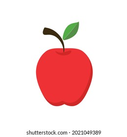 Apple fruit,Fresh Apple fruits isolated,Cartoon style. On a white background Vector illustration