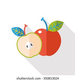 apple fruits flat icon