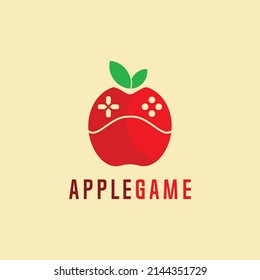 apple fruits and stick game logo