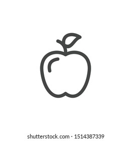 Apple fruits vector icon template color editable. apple icon isolated on white background.