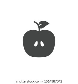 Apple fruits vector icon template color editable. apple icon isolated on white background.