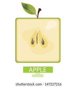 Apple fruits vector illustration