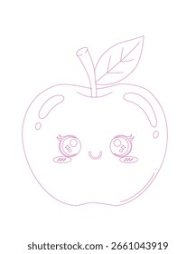 Divertida página para colorear de Apple