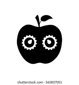 apple gear smart apple education logo design