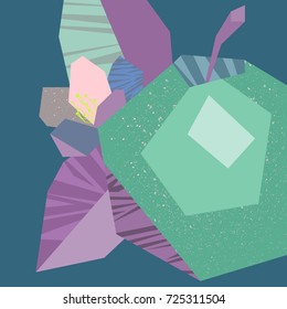 The apple in geometric style