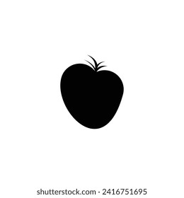 Apfel, geometrisches Symbol, einfaches Logo, Vektorgrafik