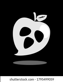 the apple ghost vector design 