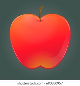 Apple glossy illustration