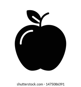 apple glyph flat vector icon