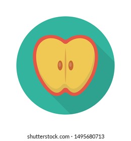 apple glyph flat vector icon