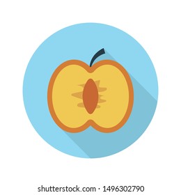 apple glyph flat vector icon