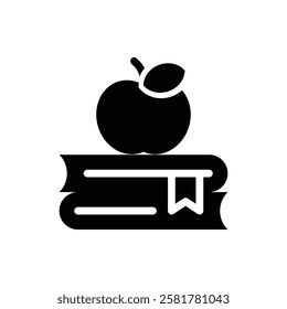 Apple Glyph Icon. Apple Icon