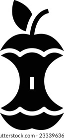 Apple Glyph Icon - Single Icon, Vector