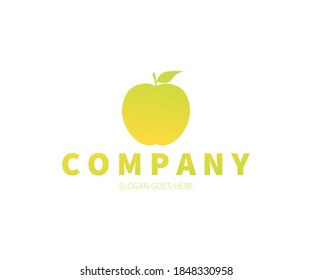Apple Gradient Logo Concept. Vector Design Illustration. Symbol and Icon Vector Template.