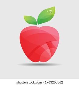 apple gradient vector illustration eps.10