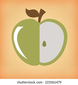 apple graphic design , vector illustration