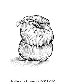 dibujo gráfico de manzana línea de fruta verduras ilustración gráfica de dibujo línea de trabajo de línea de fondo dibujado a mano 