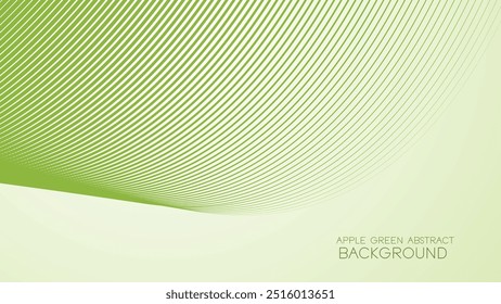 Fundo abstrato verde da Apple com linha de curva para o fundo ou apresentação