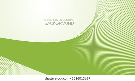 Fundo abstrato verde da Apple com linha de curva para o fundo ou apresentação