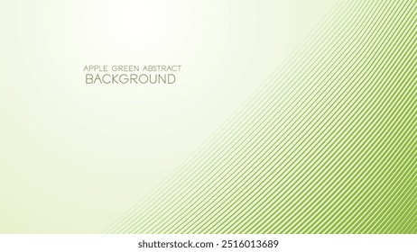 Apple green abstract background with curve line for backdrop or presentation