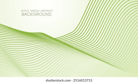 Apple green abstract background with curve line for backdrop or presentation